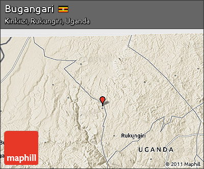 Shaded Relief 3D Map of Bugangari