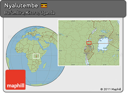 Savanna Style Location Map of Nyalutembe