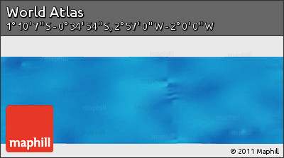 Physical Panoramic Map of the Area around 0° 52' 31" S, 2° 28' 30" W
