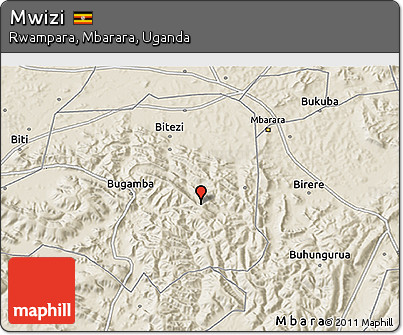 Shaded Relief 3D Map of Mwizi