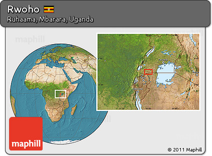 Satellite Location Map of Rwoho
