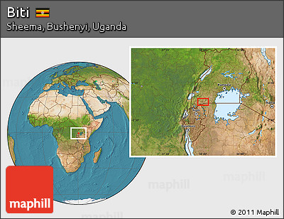 Satellite Location Map of Biti