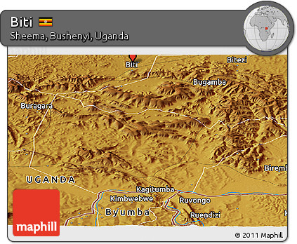 Physical Panoramic Map of Biti