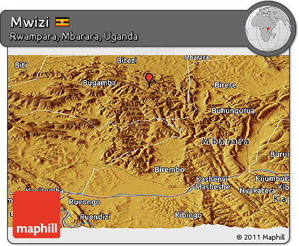 Physical Panoramic Map of Mwizi