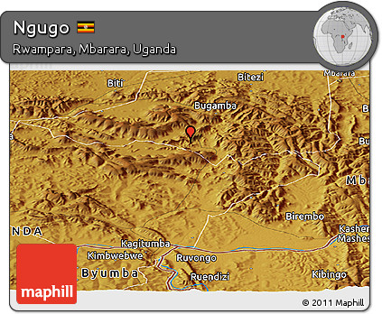 Physical Panoramic Map of Ngugo