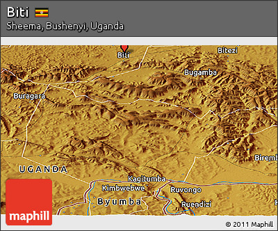 Physical Panoramic Map of Biti
