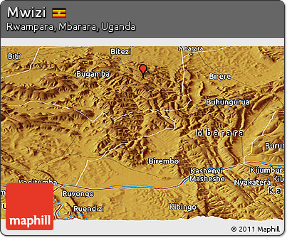 Physical Panoramic Map of Mwizi