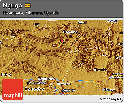 Physical Panoramic Map of Ngugo