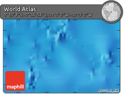 Physical Map of the Area around 0° 52' 31" S, 30° 31' 29" W