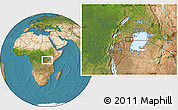 Satellite Location Map of Bubba