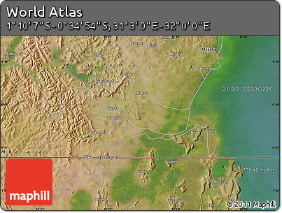 Satellite Map of the Area around 0° 52' 31" S, 31° 31' 29" E