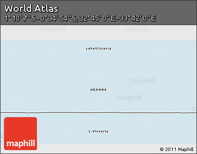 Shaded Relief 3D Map of the Area around 0° 52' 31" S, 33° 13' 30" E