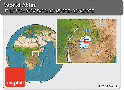 Satellite Location Map of the Area around 0° 52' 31" S, 33° 13' 30" E