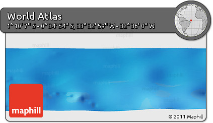 Physical Panoramic Map of the Area around 0° 52' 31" S, 33° 4' 30" W