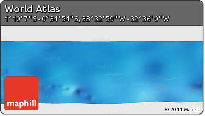 Physical Panoramic Map of the Area around 0° 52' 31" S, 33° 4' 30" W