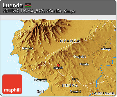 Physical 3D Map of Luanda