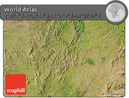 Satellite Map of the Area around 0° 52' 31" S, 34° 55' 29" E