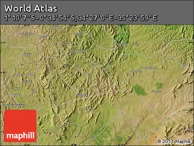 Satellite Map of the Area around 0° 52' 31" S, 34° 55' 29" E