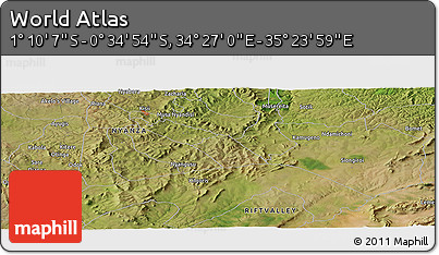 Satellite Panoramic Map of the Area around 0° 52' 31" S, 34° 55' 29" E