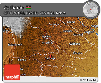 Physical 3D Map of Gathanje