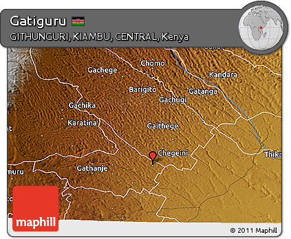 Physical 3D Map of Gatiguru