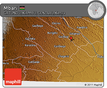 Physical 3D Map of Mbari