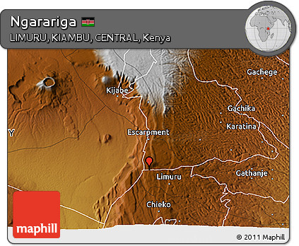 Physical 3D Map of Ngarariga