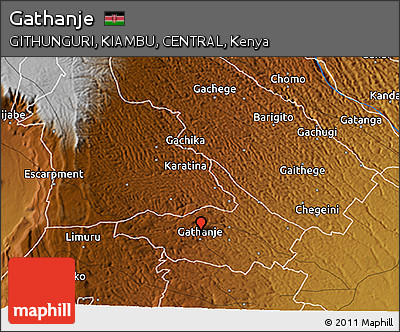 Physical 3D Map of Gathanje