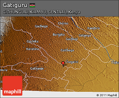 Physical 3D Map of Gatiguru