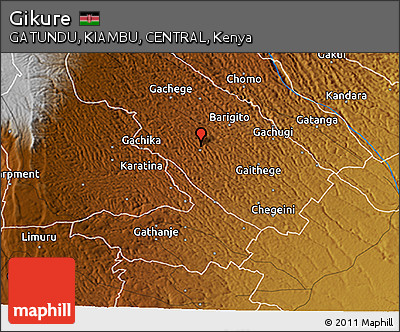 Physical 3D Map of Gikure