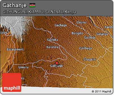 Physical 3D Map of Gathanje
