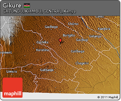 Physical 3D Map of Gikure