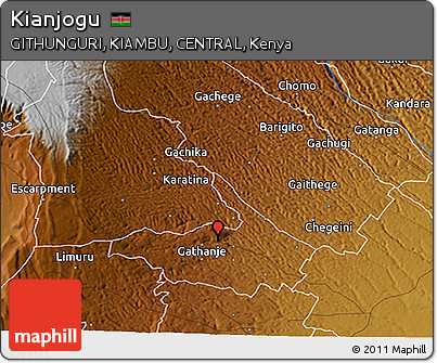 Physical 3D Map of Kianjogu