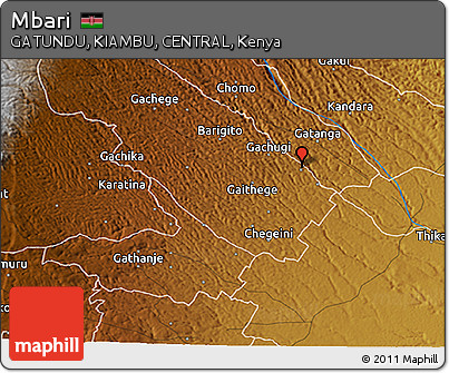 Physical 3D Map of Mbari