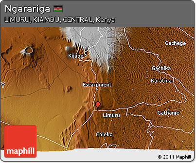 Physical 3D Map of Ngarariga