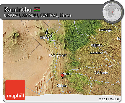 Satellite 3D Map of Kamirithu