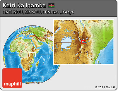 Physical Location Map of Kairi Ka Igamba