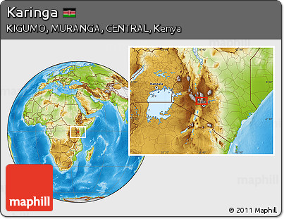 Physical Location Map of Karinga