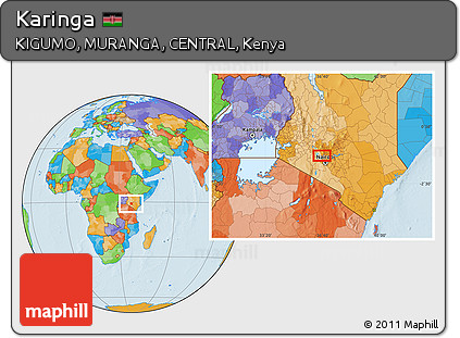 Political Location Map of Karinga