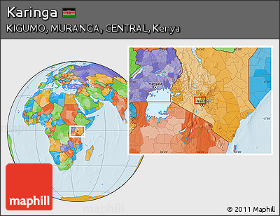 Political Location Map of Karinga