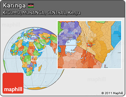 Political Location Map of Karinga