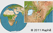 Satellite Location Map of the area around 0° 52' 31" S, 36° 37' 30" E