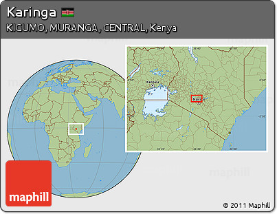 Savanna Style Location Map of Karinga