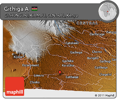 Physical Panoramic Map of Githiga A