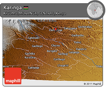 Physical Panoramic Map of Karinga