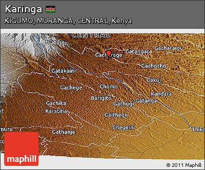 Physical Panoramic Map of Karinga