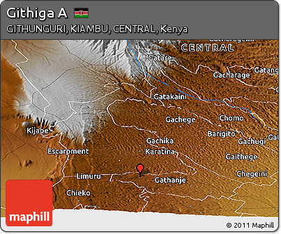 Physical Panoramic Map of Githiga A