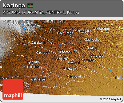 Physical Panoramic Map of Karinga