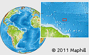 Physical Location Map of the area around 0° 52' 31" S, 36° 28' 30" W