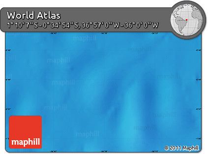 Physical Map of the Area around 0° 52' 31" S, 36° 28' 30" W